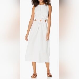 The Drop Women's Sade Linen Cut Out Midi #720, 721